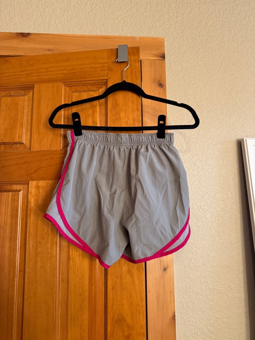 Nike Women’s Grey Athletic Shorts with Magenta Trim - Picture 7 of 9